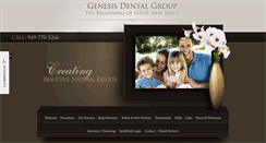 Desktop Screenshot of genesisdentalgroup.com