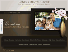 Tablet Screenshot of genesisdentalgroup.com